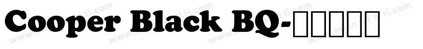 Cooper Black BQ字体转换